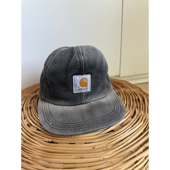 Vintage Carhartt Canvas Gray Het Insulated Made in USA Flap Medium Fit - Picture 1 of 9